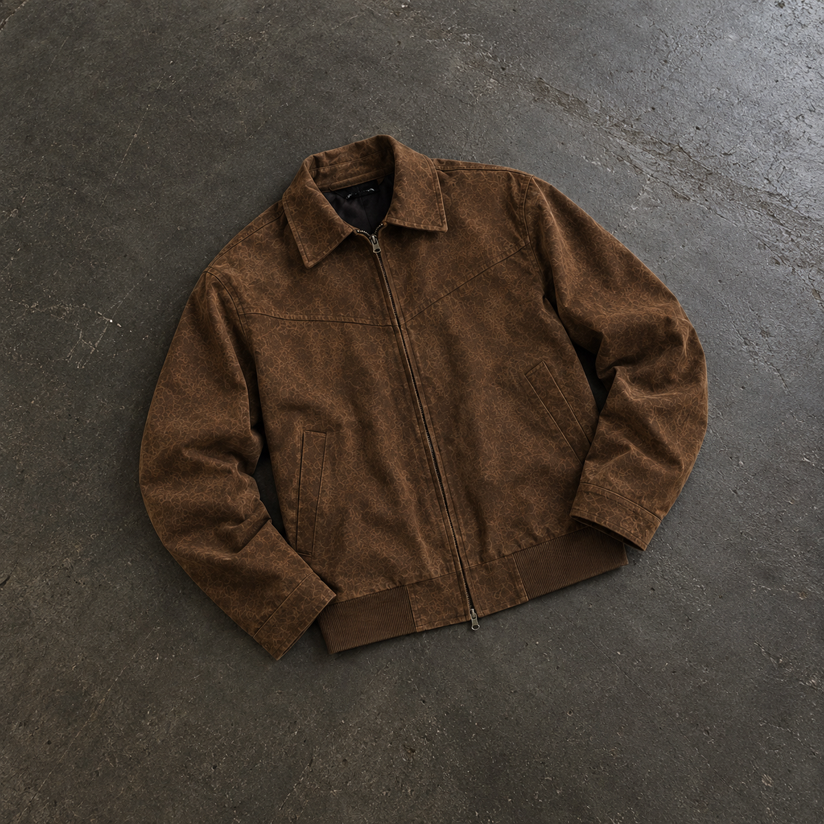 Vintage Suede Jacket — Zip